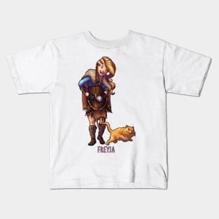 Freyja - Goddess of Love - Cute Cartoon Art Kids T-Shirt